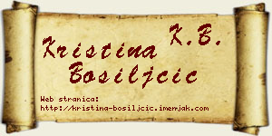 Kristina Bosiljčić vizit kartica
